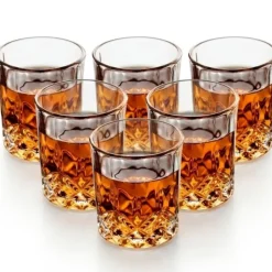Szklanki do whisky 280 ml drinków GierekHoff Royal Diamond zestaw 6 szklanek grube szkło