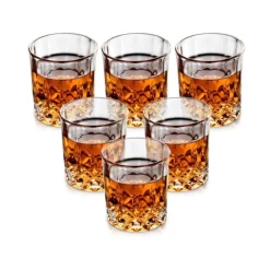 Szklanki do whisky 280 ml drinków GierekHoff Royal Diamond zestaw 6 szklanek grube szkło