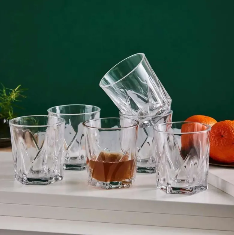 Szklanki do whisky napojów drinków 330 ml zestaw 6 szklanek Altom Henry