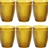 Szklanki do wody 260 ml niskie Florina Alexis Amber bursztynowe złote zestaw 6 sztuk