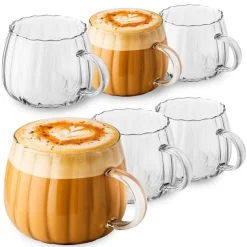 Szklanki kawy herbaty kubki 400ml eleganckie zestaw 6 szt Altom Design Bianca Linea