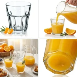Szklanki klasyczne do napojów i drinków 250 ml zestaw 6 sztuk do soków