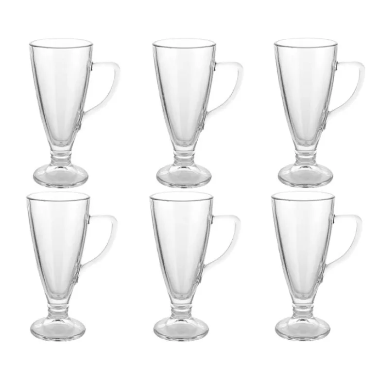 Szklanki na nóżce do latte Florina Cezar 250 ml zestaw 6 sztuk