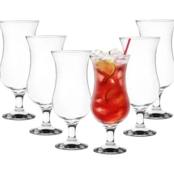 Szklanki na nóżce Glasmark kieliszki koktajlowe 420 ml zestaw 6 sztuk