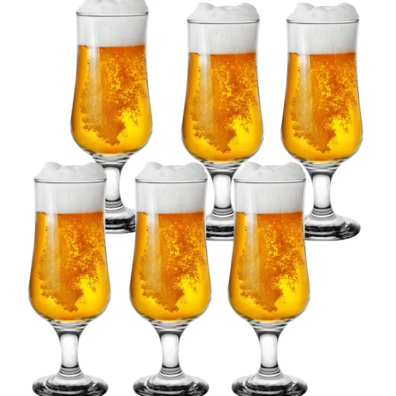 Szklanki na nóżce Glasmark kieliszki koktajlowe 340 ml zestaw 6 sztuk