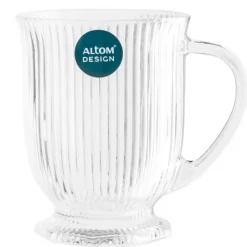 Szklanki ryflowane na nóżce do kawy latte 500 ml zestaw 6 szt Altom Design Selena