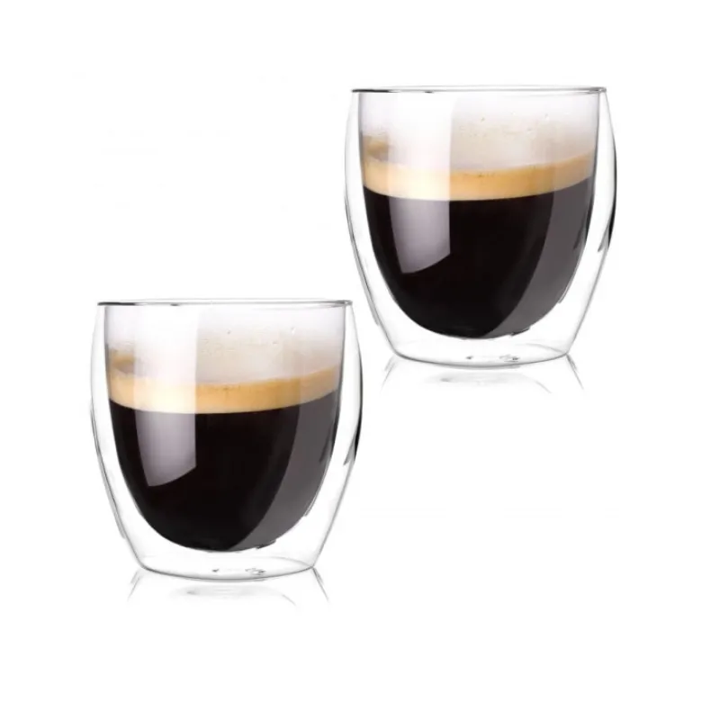 Szklanki termiczne do kawy latte 250 ml zestaw 6 sztuk