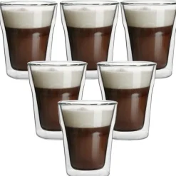 Szklanki termiczne Malachit Cube 240 ml zestaw 6 szklanek