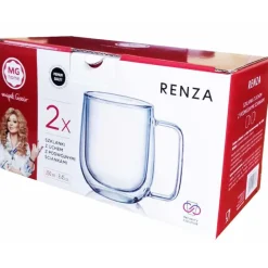 Szklanki termiczne 250 ml z uchem MG Home komplet 2 sztuki 7105023173
