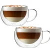 Szklanki termiczne RENZA do kawy 300 ml latte komplet 2 szt szklanek