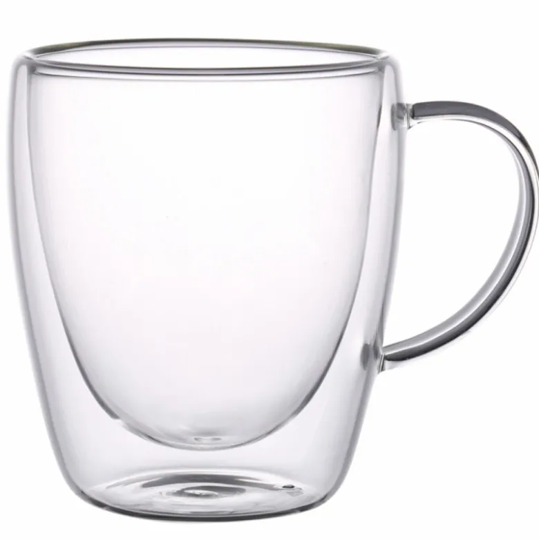 Szklanki termiczne z białym uchem zestaw 6 sztuk Renza 300 ml do kawy latte herbaty MGHOME