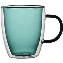 Szklanki termiczne z zielonym wnętrzem 300 ml komplet 2 szt MGHOME