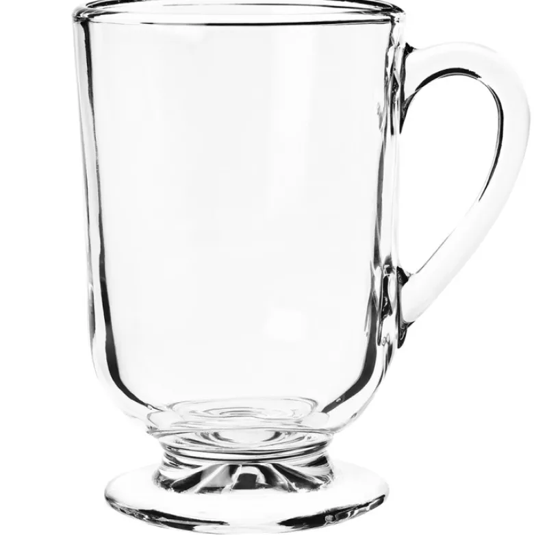 Szklanki z uchem 310 ml Altom Werona kubki do herbaty kawy latte macchiato komplet 6 sztuk w zestawie z długimi łyżeczkami