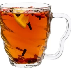 Szklanki z uchem 410 ml Diana do kawy herbaty drinków deserów zestaw 6 szklanek