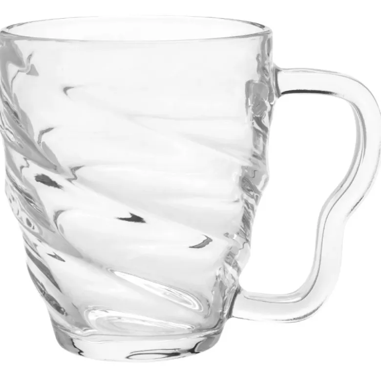 Szklanki z uchem 410 ml Diana do kawy herbaty drinków deserów zestaw 6 szklanek