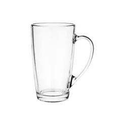 Szklanki z uchem 400ml Glasmark Alex do herbaty kawy latte macchiato komplet 6szt + łyżeczki