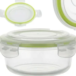 Szklany pojemnik 620 ml na żywność jedzenie Florina Frigo pudełko z pokrywką śniadaniówka lunchbox okrągły hermetyczny