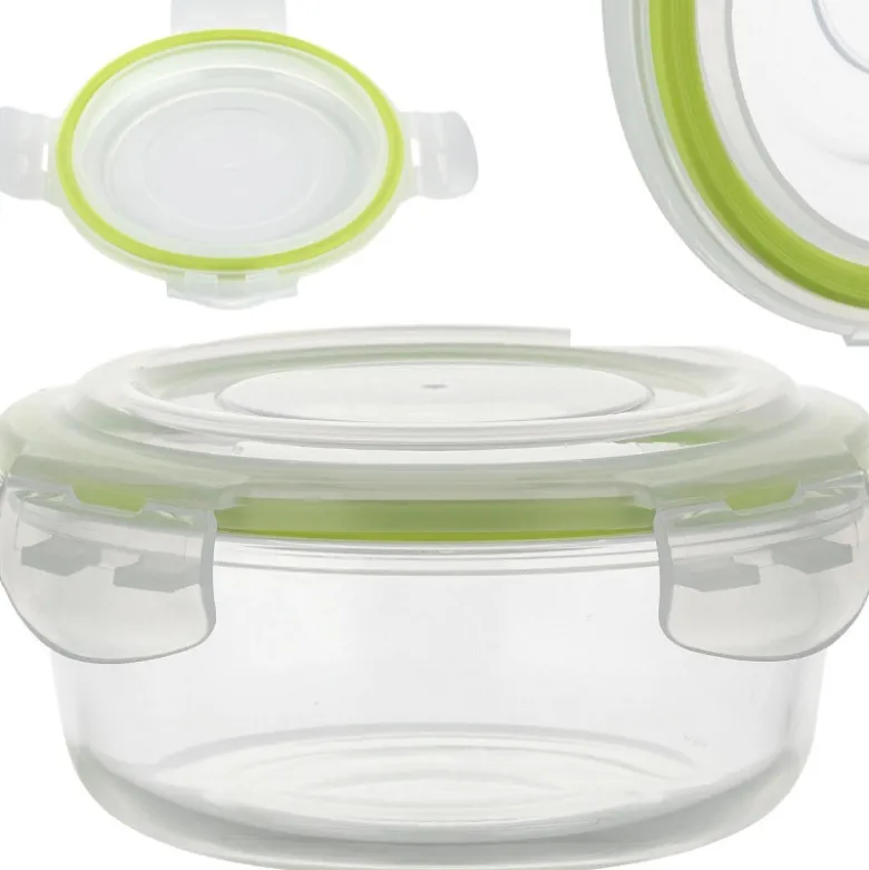 Szklany pojemnik 620 ml na żywność jedzenie Florina Frigo pudełko z pokrywką śniadaniówka lunchbox okrągły hermetyczny