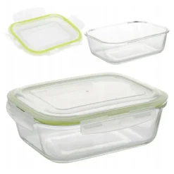 Szklany pojemnik 2260 ml na żywność jedzenie Florina Frigo pudełko z pokrywką lunchbox prostokątny hermetyczny