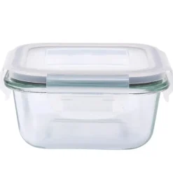 Szklany pojemnik 450 ml na żywność jedzenie Altom Design Fresh pudełko z pokrywką lunchbox kwadratowy hermetyczny