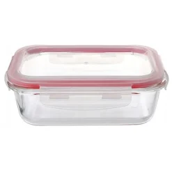 Szklany pojemnik 640 ml na żywność jedzenie Gierekhoff pudełko z pokrywką lunchbox prostokątny hermetyczny