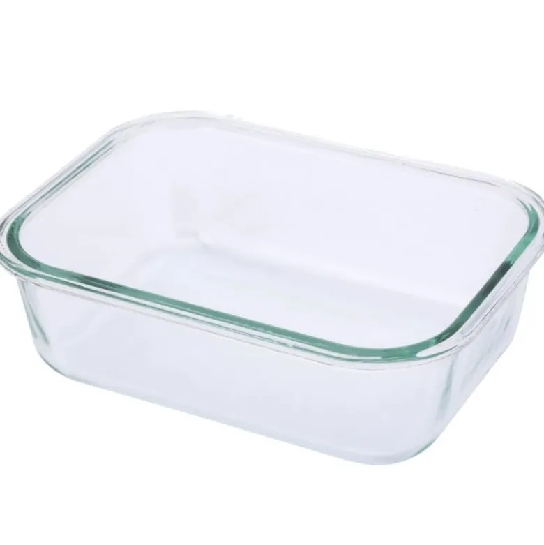 Szklany pojemnik 640 ml na żywność jedzenie Gierekhoff pudełko z pokrywką lunchbox prostokątny hermetyczny