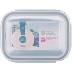 Szklany pojemnik 1000 ml na żywność jedzenie Altom Design Fresh pudełko z pokrywką lunchbox prostokątny hermetyczny