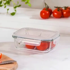 Szklany pojemnik 1000 ml na żywność jedzenie Altom Design Fresh pudełko z pokrywką lunchbox prostokątny hermetyczny