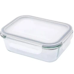 Szklany pojemnik 1000 ml na żywność jedzenie Altom Design Fresh pudełko z pokrywką lunchbox prostokątny hermetyczny