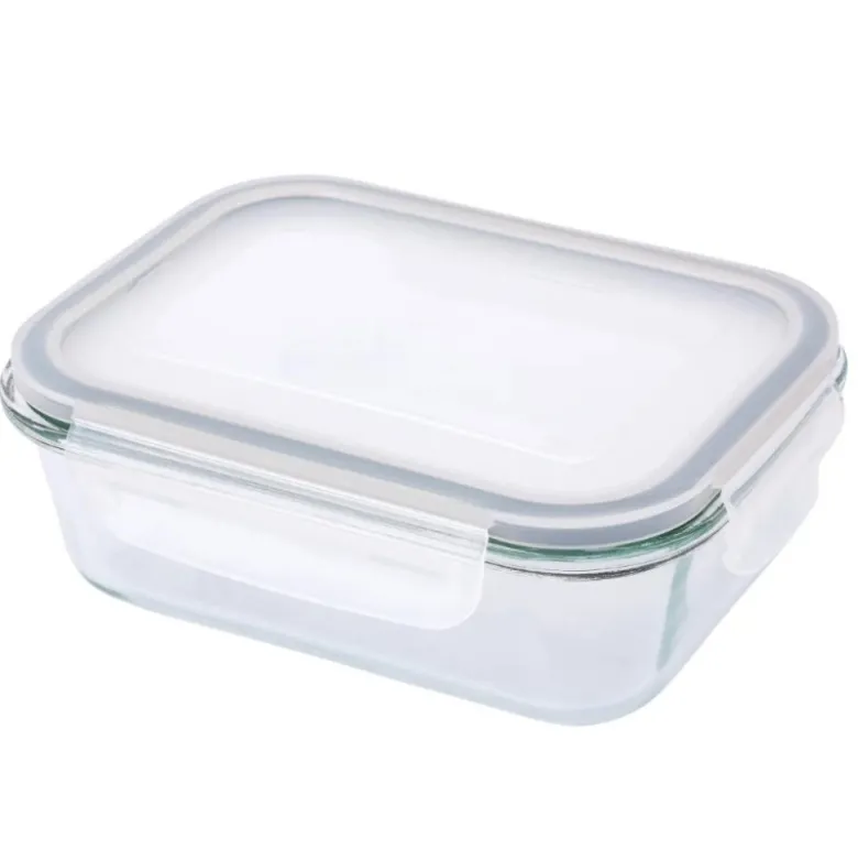 Szklany pojemnik 1000 ml na żywność jedzenie Altom Design Fresh pudełko z pokrywką lunchbox prostokątny hermetyczny
