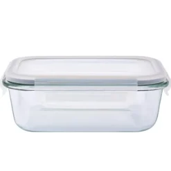 Szklany pojemnik 650 ml na żywność jedzenie Altom Design Fresh pudełko z pokrywką lunchbox prostokątny hermetyczny
