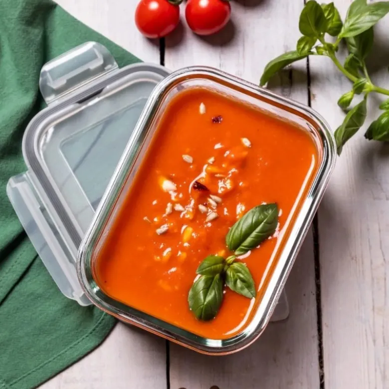 Szklany pojemnik 650 ml na żywność jedzenie Altom Design Fresh pudełko z pokrywką lunchbox prostokątny hermetyczny