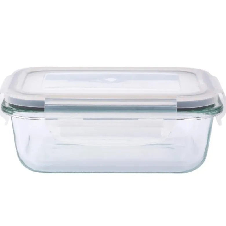Szklany pojemnik 370 ml na żywność jedzenie Altom Design Fresh pudełko z pokrywką lunchbox prostokątny hermetyczny