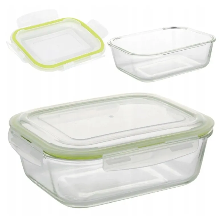 Szklany pojemnik 1040 ml na żywność jedzenie Florina Frigo pudełko z pokrywką lunchbox prostokątny hermetyczny