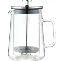 Szklany zaparzacz TERMICZNY tłokowy do herbaty kawy ziół 350 ml Klausberg KB 7684