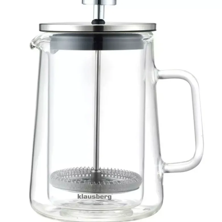 Szklany zaparzacz TERMICZNY tłokowy do herbaty kawy ziół 350 ml Klausberg KB 7684