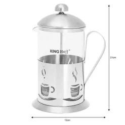 Szklany zaparzacz tłokowy do herbaty kawy ziół 800ml dzbanek KH 4832 Kinghoff