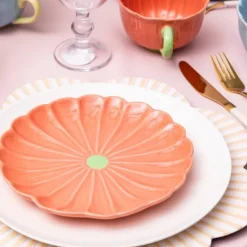 Talerz deserowy ceramiczny 20 cm Altom Koral do ciasta deserów