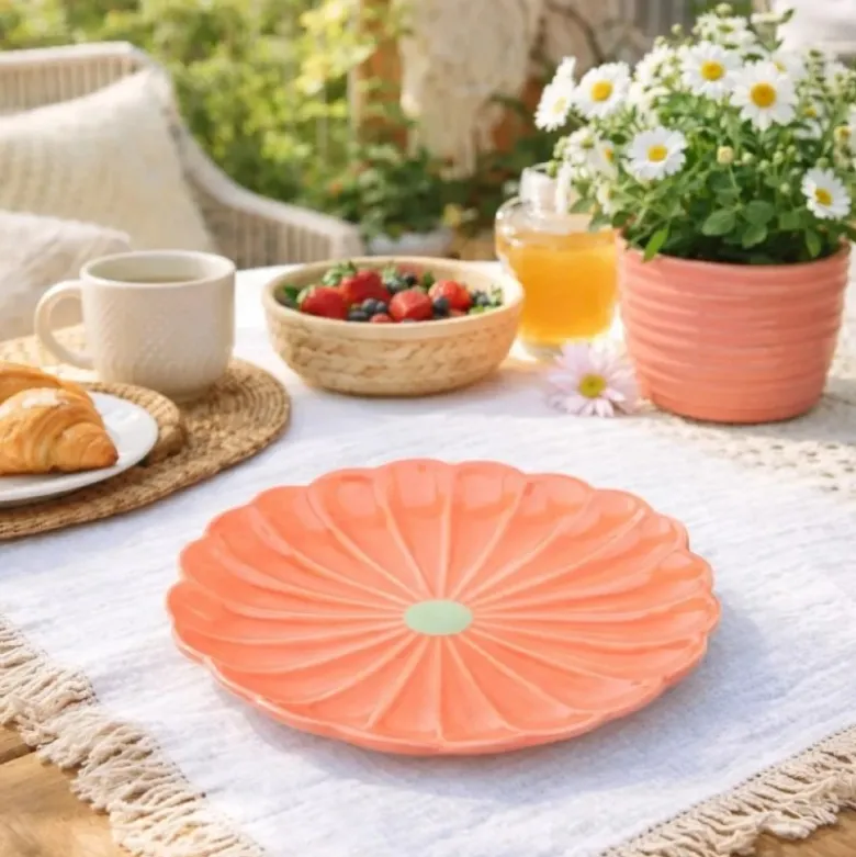 Talerz deserowy ceramiczny 20 cm Altom Koral do ciasta deserów