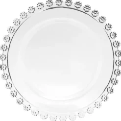 Talerze deserowe szklane 19,5 cm spodek na ciasto Altom Design Bloom zestaw 6 szt