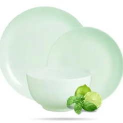 Talerz obiadowy głęboki 20 cm miętowy Paradise Green Diwali Luminarc V5840