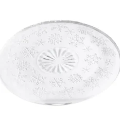 Talerz szklany deserowy 17,5cm w ścieżynki do ciasta Altom Design