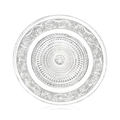 Talerzyki deserowe 15 cm i patera 25 cm szklane GierekHoff Palazzo zestaw 13 sztuk spodek na ciasto deser