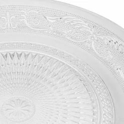 Talerzyki deserowe 15 cm i patera 25 cm szklane Florina Palazzo zestaw 13 sztuk spodek na ciasto deser
