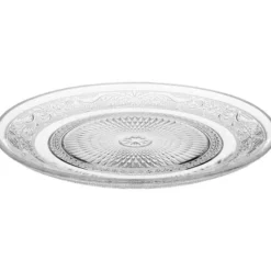 Talerzyki deserowe 15 cm i patera 25 cm szklane Florina Palazzo zestaw 13 sztuk spodek na ciasto deser