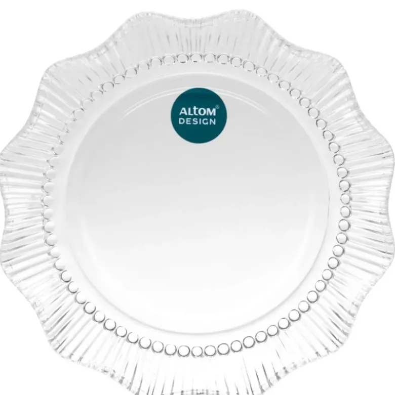 Talerzyki deserowe 17 cm szklane Altom Design Vivienne zestaw 6 sztuk spodek na ciasto deser