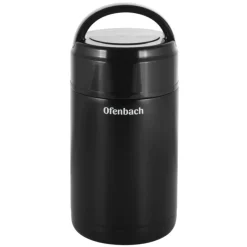 Termos próżniowy Ofenbach 101303 bidon 1000 ml czarny kubek z uchwytem