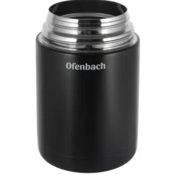 Termos próżniowy Ofenbach 101303 bidon 1000 ml czarny kubek z uchwytem