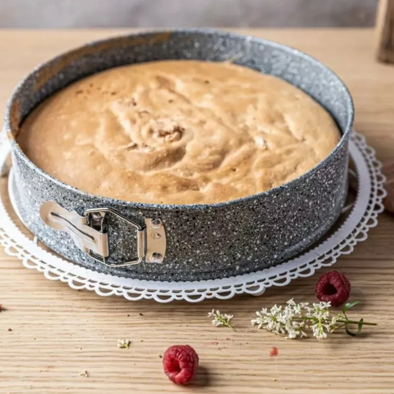 Tortownica okrągła 26 cm blacha do pieczenia z powłoką nieprzywierającą forma granitowa Kinghoff