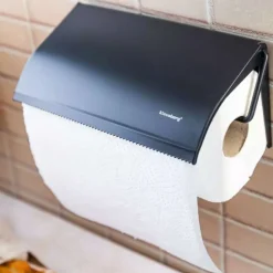 Uchwyt na ręcznik papierowy wieszak stalowy czarny Klausberg KB 7714